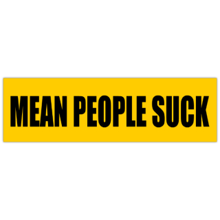 Mean+People+Bumper+Sticker