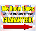 Tax Refund Sign 101