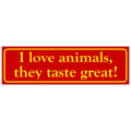 I Love Animals Bumper Sticker