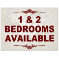 1 and 2 Bedroom Signs 101