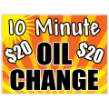 Oil Change Sign 105