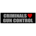 Criminals Love Gun Control Sticker 101