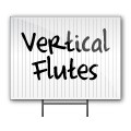 18x24 Blank White Signs with Vertical Flutes