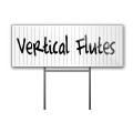 9x24 Blank White Signs with Vertical Flutes