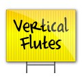 18x24 Blank Yellow Signs with Vertical Flutes