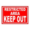 Restricted Safety Sign Templates
