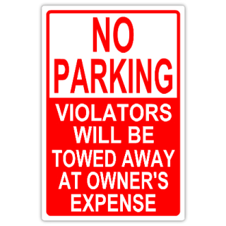 Car Parking Sign Template