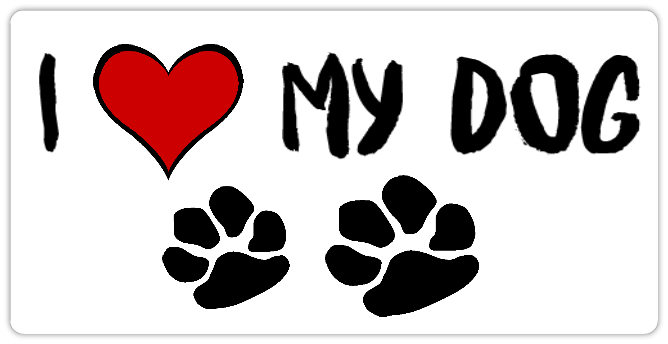 Download I Love My Dog 101 | Novelty License Plates | Templates ...