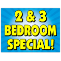 2 and 3 Bedroom Sign 103