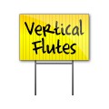12x18 Blank Yellow Signs with Vertical Flutes