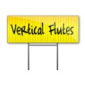 9x24 Blank Yellow Signs with Vertical Flutes
