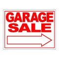 Garage Sale Arrow Stock Sign 18x24